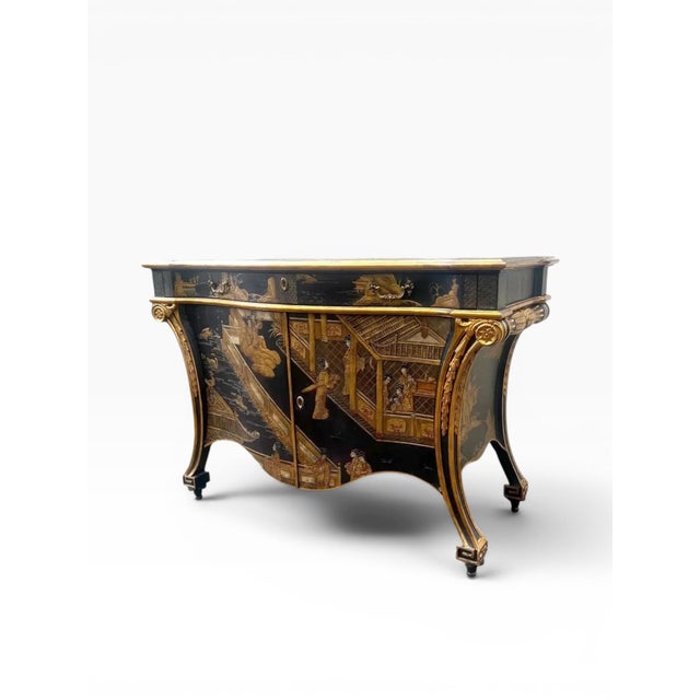 Baker Furniture Company 1980s Baker Furniture Stately Homes Chinoiserie Commode For Sale - Image 4 of 13