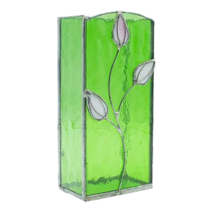 1910s Antique Edwardian English Glass Slip Vase