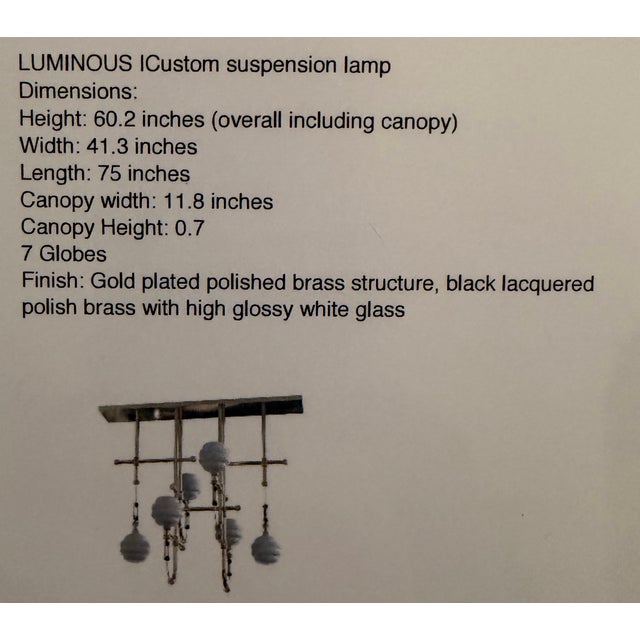 2010s Luminous Custom Suspension Lamp - Spectacular! For Sale - Image 5 of 5