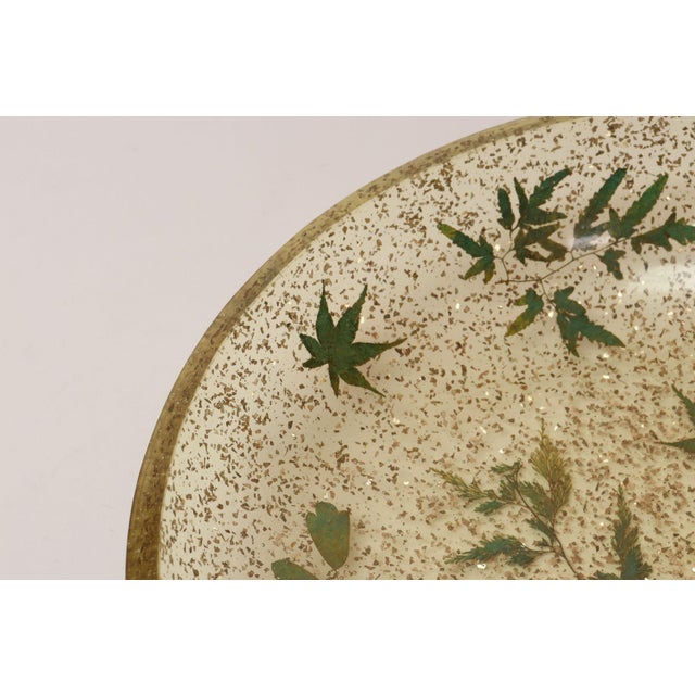 Vintage Botanical Motif Resin / Acrylic Salad Bowl and Servers / Tongs Set by Bilmar - 3 pcs For Sale - Image 13 of 18