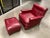 Art Deco American Art Deco Club Chair & Ottoman in Red Naugahyde - a Pair For Sale - Image 3 of 13
