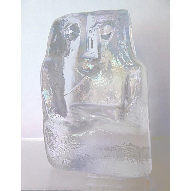 Erik Höglund Scandinavian Modern Ice Man Leaded Glass Figure, Boda, Sweden 1960s. For Sale In Miami - Image 6 of 11