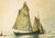Lovely Large Gold Gilt Frame Antique Victorian Maritime Watercolor Painting Fishing Sailboat Ocean Wall Home Decor Nautical Art For Sale In New York - Image 6 of 18