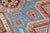 Blue Fine Kazak Rug 5’2” X 6’2” Blue Wool Tribal Hand-Knotted Oriental Carpet For Sale - Image 8 of 12
