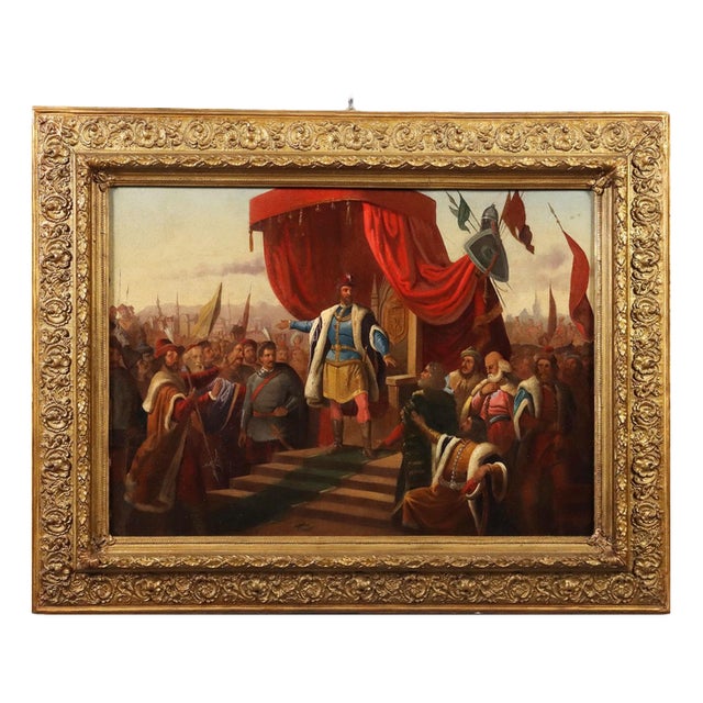 Historical Subject, Oil on Canvas For Sale