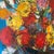 Abstract Midcentury Abstract Floral Painting on Canvas -Signed For Sale - Image 3 of 9