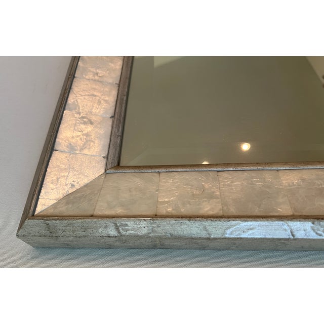 1990s 1990s Handcrafted Mother of Pearl Shell Mirror For Sale - Image 5 of 14