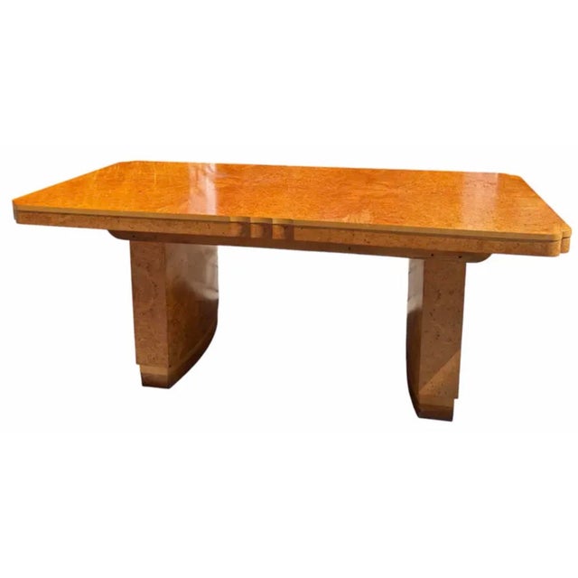 H & L Epstein Art Deco Walnut Dining Table 1935.