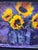 Sunflowers in Blue Bottles by Kathleen Varadi, Contemporary Floral Still Life Painting For Sale In Savannah - Image 6 of 9