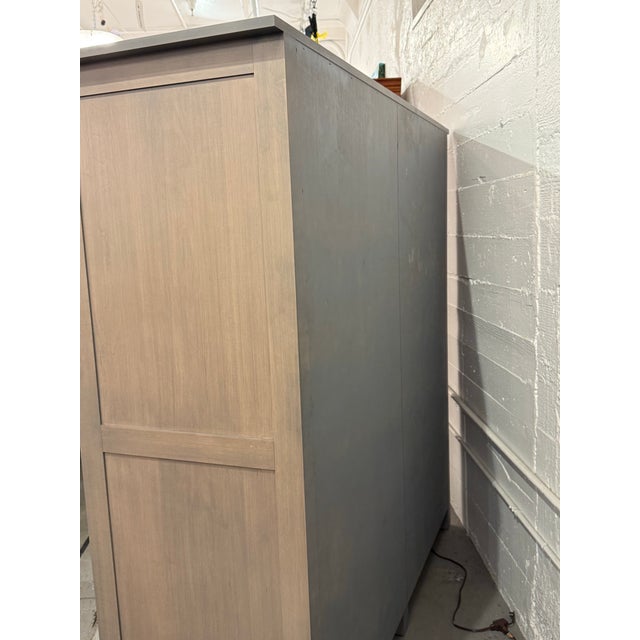 Gray Room & Board Bennett Armoire For Sale - Image 8 of 12