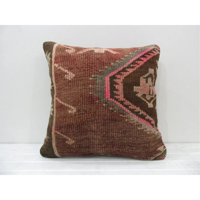 Handmade Turkish Kilim Pillow Cover For Sale - Image 4 of 4