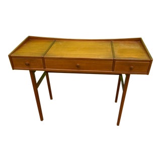 Danish Mid-Century Modern Teak Vanity Dressing Table For Sale