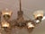 19th Century Bronze 4 Light Etched Glass Shade Gas Chandelier Gasolier For Sale - Image 12 of 18