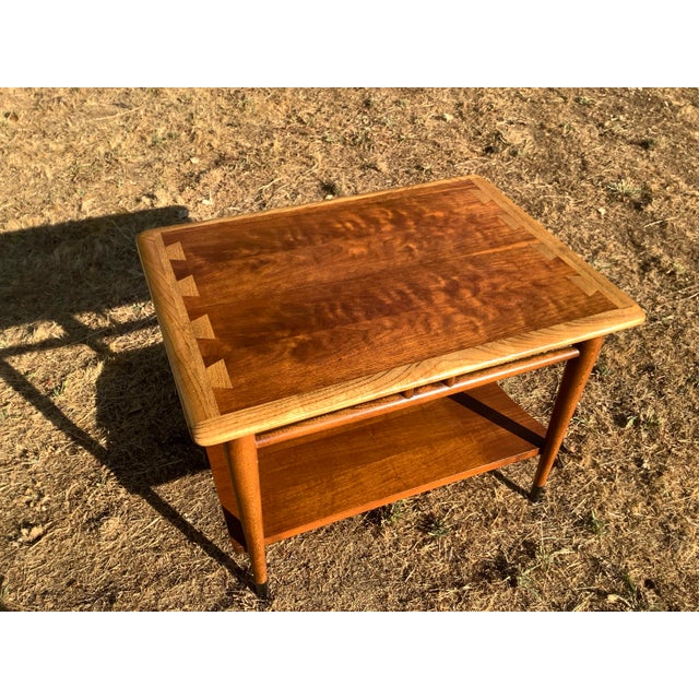 Mid 20th Century Lane 900-05 Walnut and Ash Side Table For Sale - Image 12 of 12