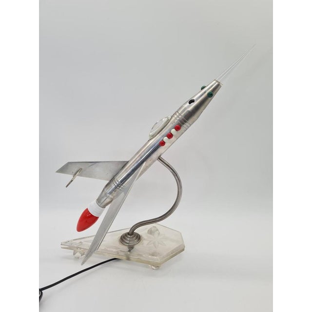 1970s Vintage Table Lamp in Aluminium, 1960s For Sale - Image 5 of 17