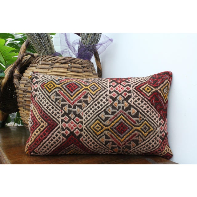 Beige Turkish Kilim Decorative Pillow Cover - 12"x19.5" For Sale - Image 8 of 11