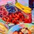 Macedonia by Alai Ganuza | Oil Painting on Cradled Wood Still Life of Fruit in Bowls For Sale - Image 4 of 5