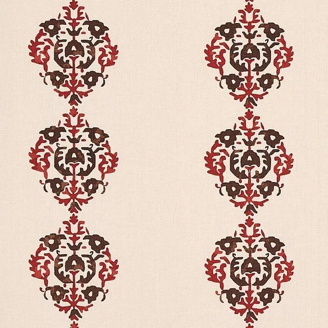 Schumacher Sample - Schumacher Constantine Fabric in Jasper For Sale - Image 4 of 4
