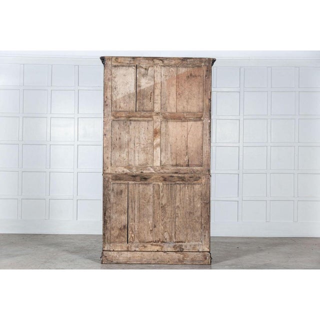 Large 19th Entury English Ebonised Gothic Pine Linen Press, 1870s For Sale - Image 14 of 15