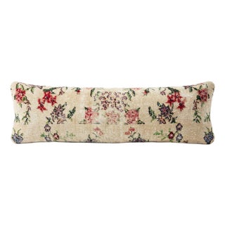 Turkish Oushak Bedding Rug Pillow Cover 13'' X 46'' For Sale