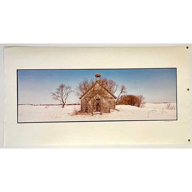Maxwell Mackenzie, Everts Township Schoolhouse, Winter, Large Panoramic Color Photograph Signed, 1993 For Sale In Miami - Image 6 of 7