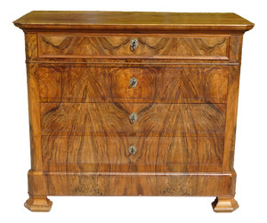 Large Louis Philippe Walnut Chest of Drawers, 1890s