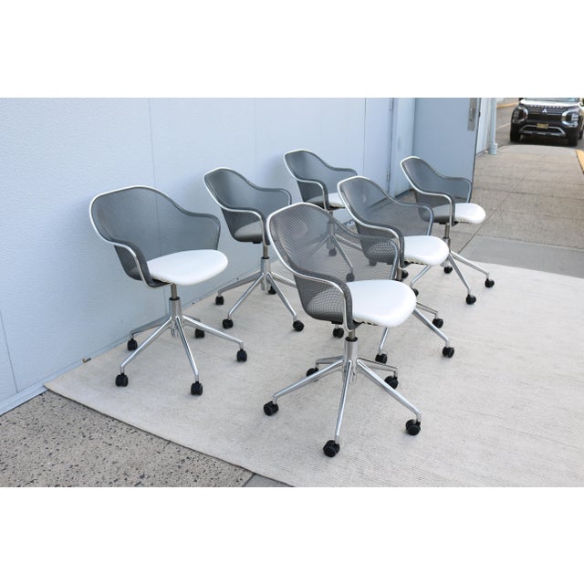 White Italian Modern Antonio Citterio for B&b Italia Iuta White Swivel Desk Task Chair For Sale - Image 8 of 18