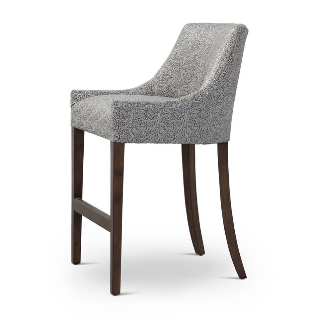 Lancaster Traditional Christina Barstool in Embossed Leather For Sale - Image 4 of 6