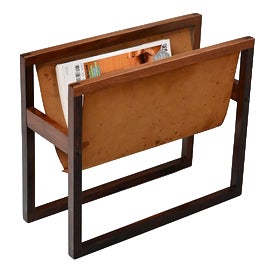 Danish Rosewood Magazine Holder For Sale