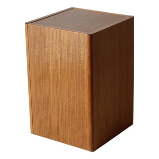 1970s FBJ Møbler Danish Scandinavian Modern Teak Pedestal Plant Stand End Side Table For Sale