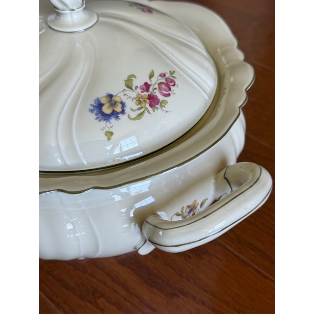 Rare Rosenthal Elfenbein Viktoria Lombul Antique White Colored Soup Tureen Kronach Germany For Sale - Image 4 of 12