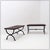 Benches in Openwork Wood with Wrought Iron Legs, Set of 2, in Good conditions. Designed 1980 to 1989