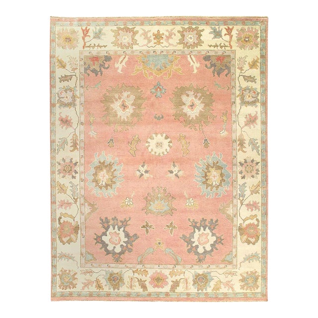 Pasargad DC Fine Hand Knotted Oushak Rug For Sale