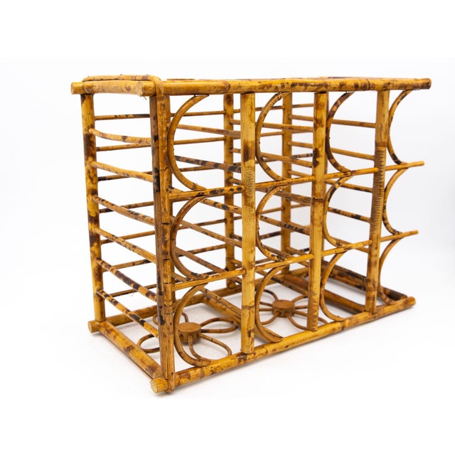 Hollywood Regency Style Faux Bamboo Wine Rack, 1970s Usa For Sale In New York - Image 6 of 6