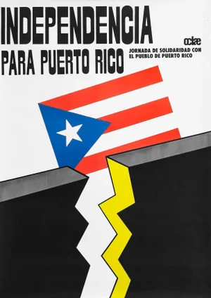 1970s Puerto Rican Political Poster, Independecia Para Puerto Rico (Independence for Puerto Rico)