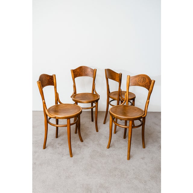 Wood Chairs from Jacob & Josef Kohn, 1890s, Set of 4 For Sale - Image 7 of 7