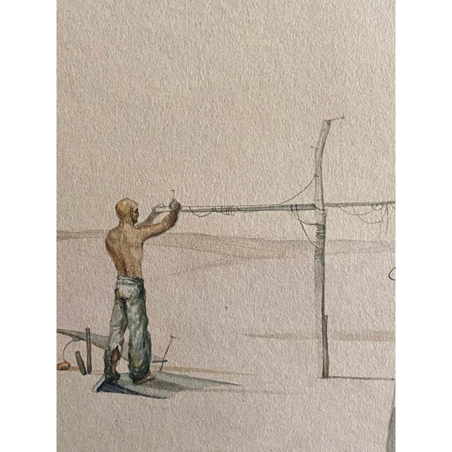 John Lear Watercolor "Aftermath" For Sale - Image 10 of 13