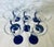 Libbey "Bravura" Blue Stem Margarita Glasses, blown glass with royal blue stems and transparent body. Perfect for summer...
