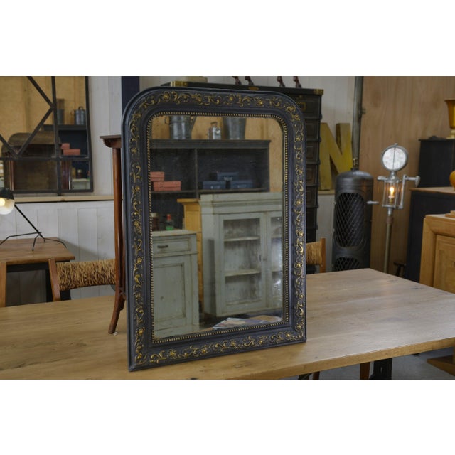 Louis Philippe Mercury Mirror with Pine and Plaster Structure, 1850s For Sale - Image 5 of 11