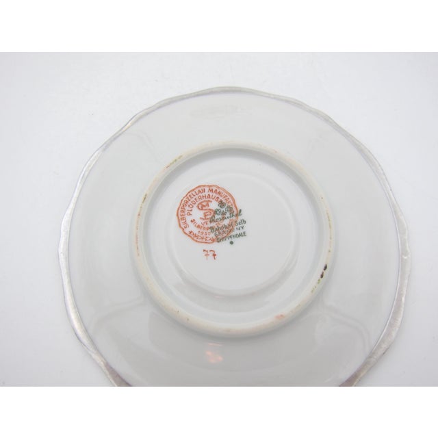 Green Manfred Veyhl Silver Overlay Green Porcelain Cup and Saucer Trio For Sale - Image 8 of 10