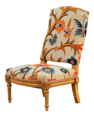 Louis XVI Child's Chair in Crewelwork Upholstery
