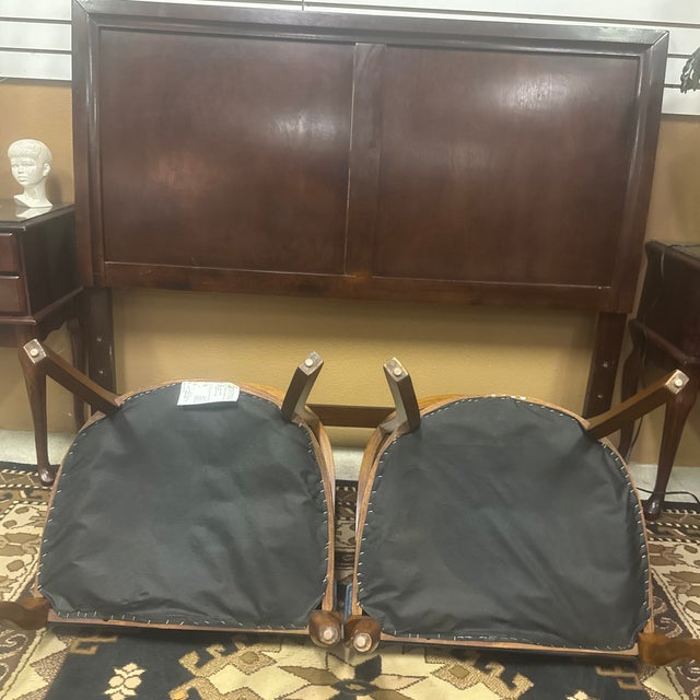 Vintage Hollywood Regency Cane Back Barrel Chairs Morganton Made in Usa For Sale In Las Vegas - Image 6 of 12
