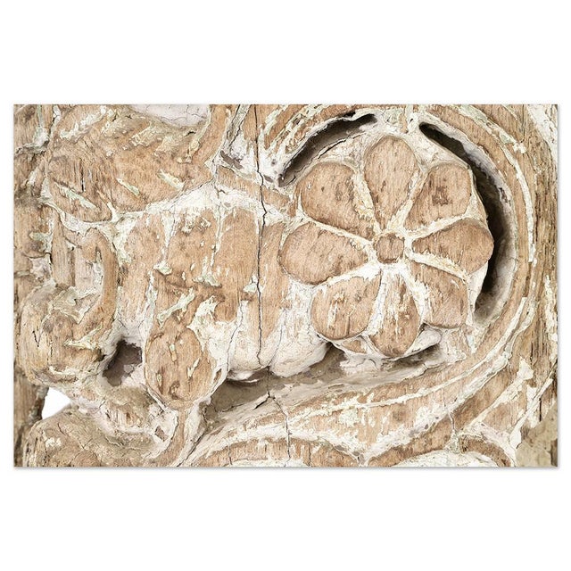 Antique Teak Sculpture on a Base For Sale - Image 5 of 8