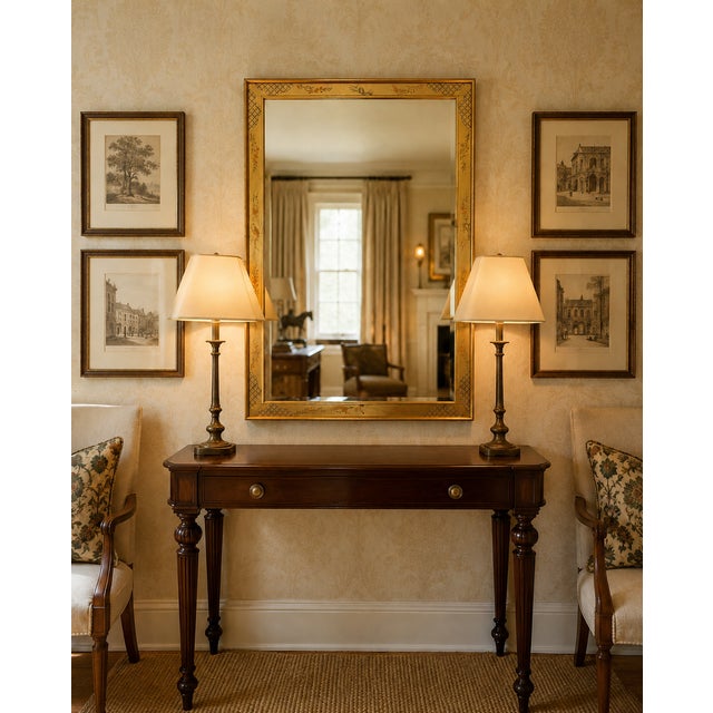 Chinoiserie La Barge Giltwood Hand-Painted Floral Chinoiserie Mirror | Artist Signed P. Tacktor For Sale - Image 3 of 15