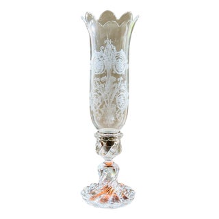 Louis XV Rococo Revivalt Crystal Hurricane Lamp from Baccarat, 1900s For Sale