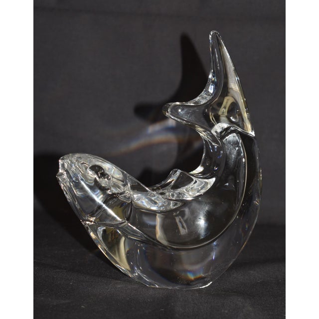 Modern Orrefors Crystal Fish Trout Paperweight Figurine Olle Alberius Sweden Signed For Sale - Image 3 of 18