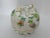 Vintage Chinoiserie Porcelain Pumpkin Shaped Lidded Jar Hand Decorated For Sale - Image 4 of 12