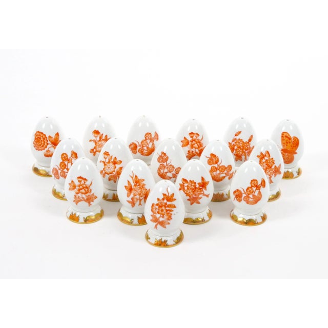 American Herend Hungarian Porcelain Tableware Salt & Pepper Service / 16 Pieces For Sale - Image 3 of 10