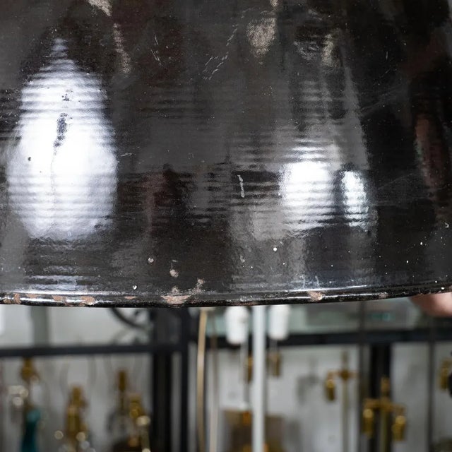 Industrial Style Enameled Pendant Fixture For Sale - Image 10 of 11