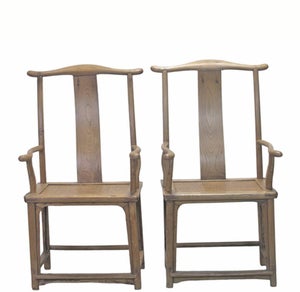 Pair of Antique Official's Hat Armchairs